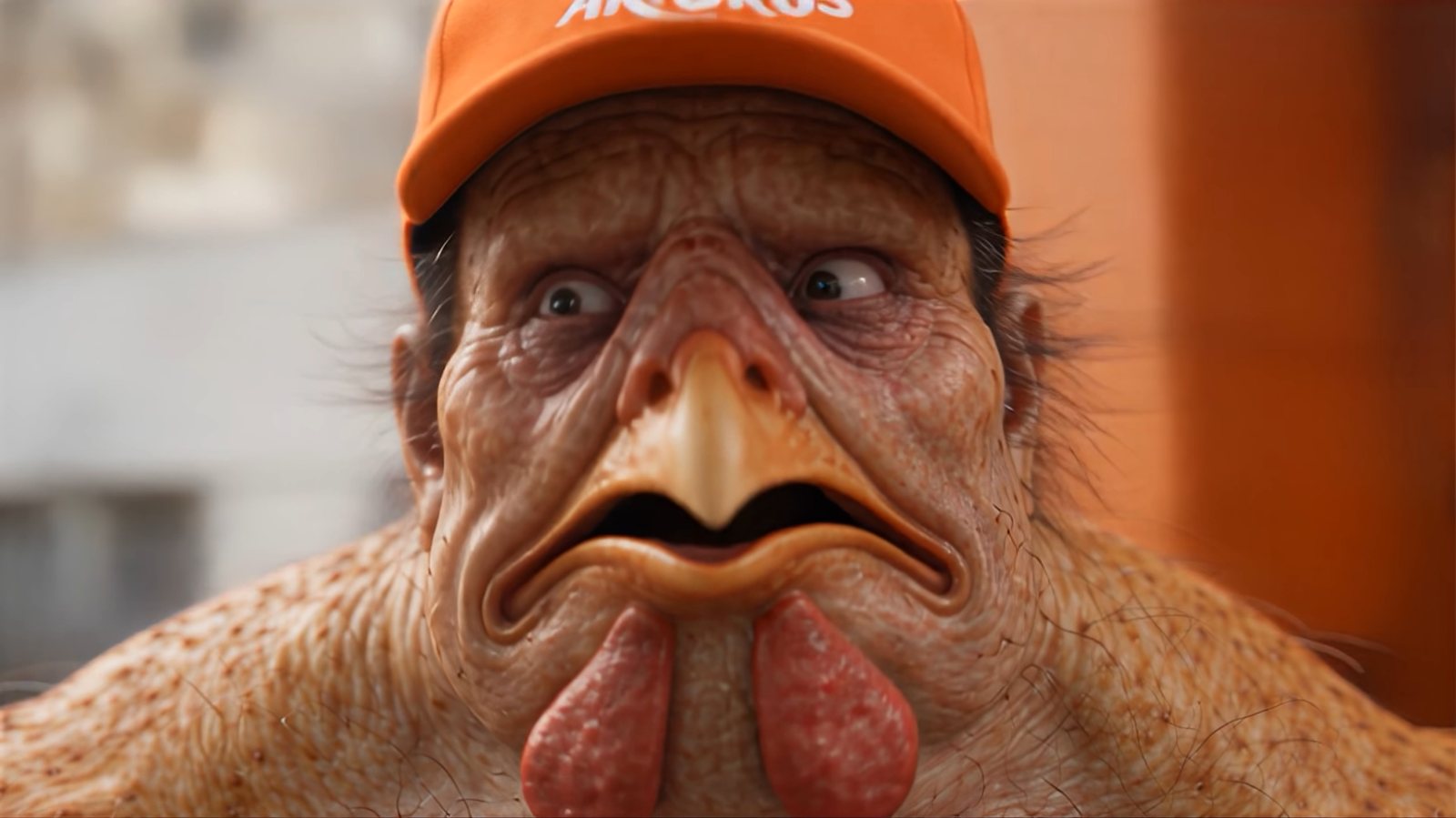 Arturos — The peace offering, shot 10: The monster: half man, half chicken
